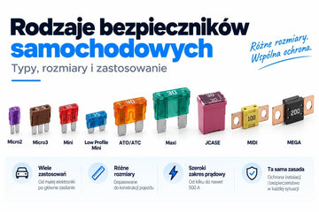 Rodzaje bezpieczników samochodowych – typy, rozmiary i zastosowanie